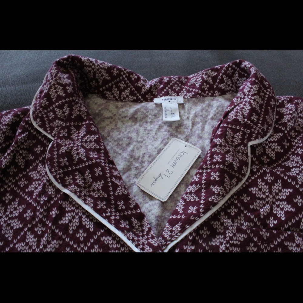 Large Long sleeve forever21 pajama set